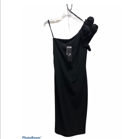 BNWT Joseph Ribkoff 1 shoulder black dress 4 - Picture 2 of 9